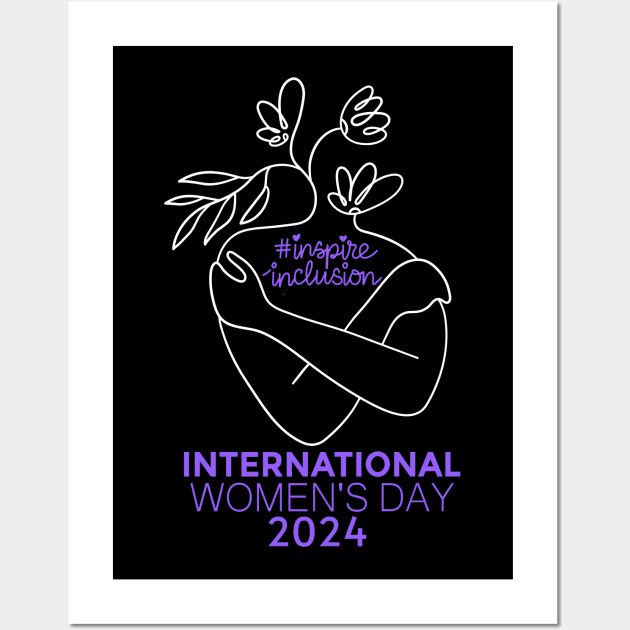 Count Her Inspire Inclusion Women's International Day 2024 Wall Art by AimArtStudio